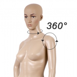 Mannequin Manikin Dress Form Female Full Body 69 Inch Adjustable Mannequin Stand Realistic Mannequin Display Head Turns Dress Model W/ Metal Base